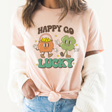 Happy Go Lucky Graphic Tee | Lucky Coin | St Patrick's Day | Clover | Shamrock | Happy Go Lucky