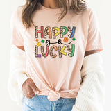Happy Go Lucky Graphic Tee | Happy Teacher | One Lucky Teacher | Lucky One | St Patrick's Day