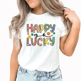 Happy Go Lucky Graphic Tee | Happy Teacher | One Lucky Teacher | Lucky One | St Patrick's Day
