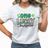 One Lucky Counselor Graphic Tee | School Counselor | Lucky | St Patrick's Day | Happy Go Lucky