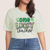 One Lucky Teacher Graphic Tee | School Teacher | Classroom | Lucky | St Patrick's Day | Teacher