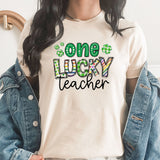 One Lucky Teacher Graphic Tee | School Teacher | Classroom | Lucky | St Patrick's Day | Teacher