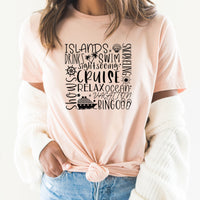 Cruise Words Graphic Tee | Cruise Ship | Vacation | Life Is Better | Oh Ship | Cruise Vibes | Ocean