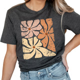 Grunge Flower Graphic Tee | Abstract Design | Wildflower | Vintage Vibes | Rustic | Retro | Flower Patch | Summer