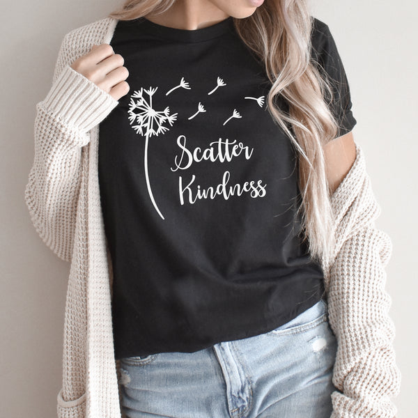 Scatter Kindness Graphic Tee | Be Kind | Kindness Dandelion | Scatter | Kind Matters