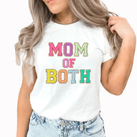 Mom Of Both Graphic Tee | Mother | Mama | Varsity Lettering | Mother's Day Gift | Mom Of Both