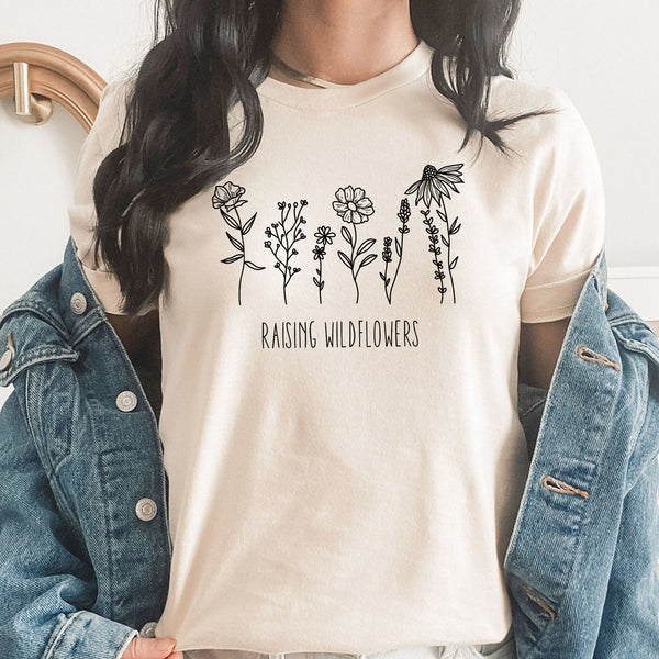 Raising Wildflowers Graphic Tee | Wildflowers | Spring | Family | Kids | Mom | Mama