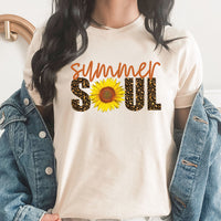 Summer Soul Graphic Tee | Sunflower | Leopard Print | Floral | Summer