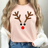 Reindeer Boy Character Graphic Tee | Matching | Rudolph | Red Nose | Christmas Movie | Holiday Season | Winter Animal