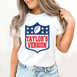 Taylor's Football Version Graphic Tee | Trending | Travis | Team | Romance | Concert | Music | Sports | Layering Tee