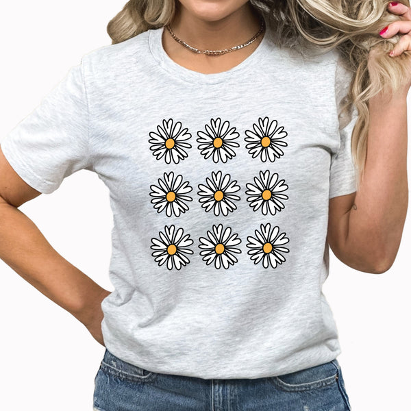 Daisy Grid Graphic Tee | Daisy | Flower | Happy | Sunshine | Floral | Daisy Sunshine
