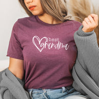 Best Grandma Graphic Tee | Grandma | Grandmother | Mother | Mother's Day Gift | Heart | Family