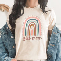 Girl Mom Rainbow Graphic Tee | Mom Of A Girl | mom Of Both | Mama Mode | Girls And Glitter | Mom Life | Mama  | Rainbow