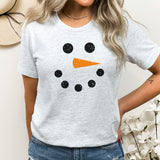 Snowman Christmas Character Graphic Tee | Winter Wonderland | Carrot Nose | Snow | Cold | Frosty | Snowflake | Layering Tee