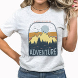 Always Up For An Adventure Graphic Tee | Prone To Wander | Explore | Hiking | Mountain | Layering Tee | Summer | Sunset | Outdoors