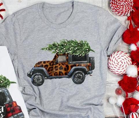 Leopard Christmas Jeep