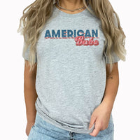 Vintage American Babe Graphic Tee | Freedom Tour Patriotic | Red White And Blue | Stars And Stripes | Layering Tee | USA