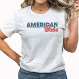 Vintage American Babe Graphic Tee | Freedom Tour Patriotic | Red White And Blue | Stars And Stripes | Layering Tee | USA