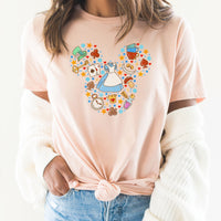 Alice Princess Mouse Ears Graphic Tee | Wonderland  | Blue Dress | Down The Rabbit Hole | Late | Magic | Key | Story Book |Mad Hatter