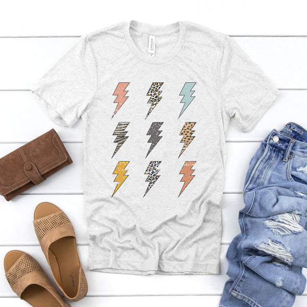 Lightning Bolt Grid Tee