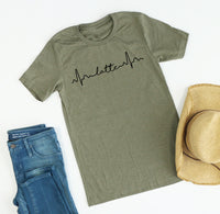 Latte Heartbeat tee