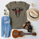 Funny Cow With Glasses tee