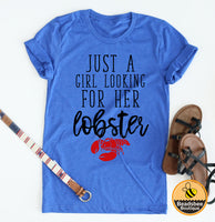 Girl Looking for her Lobster Tee