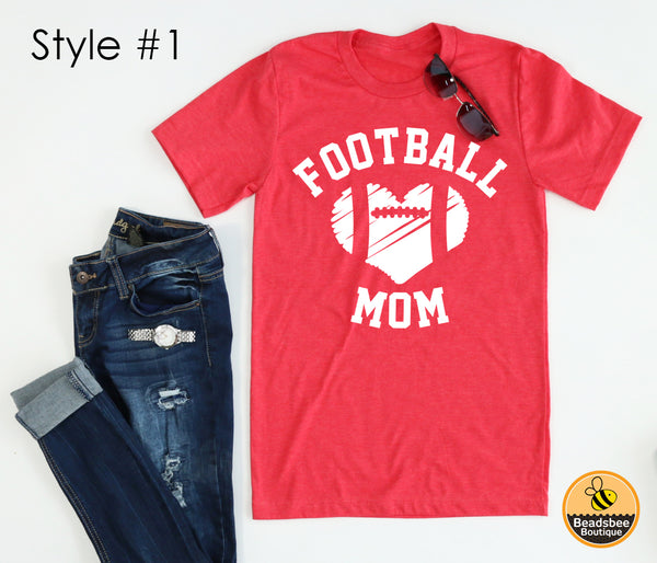 Football Mom Big Heart Tee