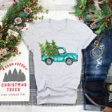 Vintage Truck With Pine Trees