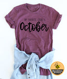 Favorite Color is October Tee - Black Ink