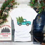 Vintage Truck With Pine Trees
