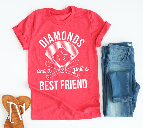 Baseball Diamonds are a Girl's Best Friend Tee