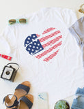 Gingham Heart Flag tee