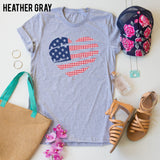 Gingham Heart Flag tee