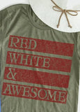 Red White & Awesome tee